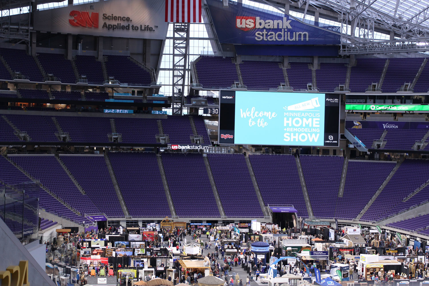 Bird's Eye View of the Minneapolis Home and Remodeling Show at US Bank Stadium