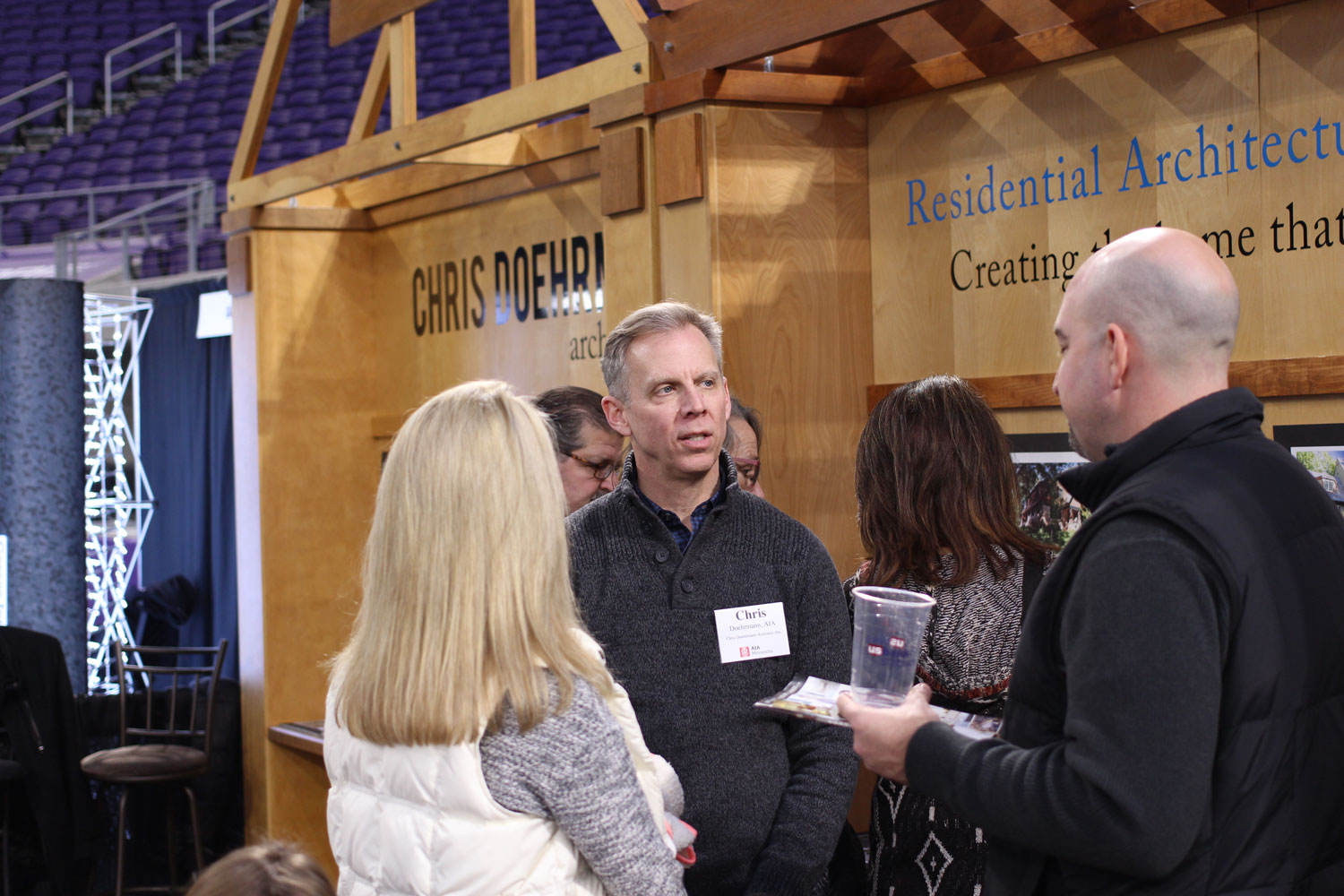 Chris Doehrmann Architect has a client Conversation at the Minneapolis Home and Remodeling Show